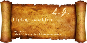 Liptay Jusztina névjegykártya